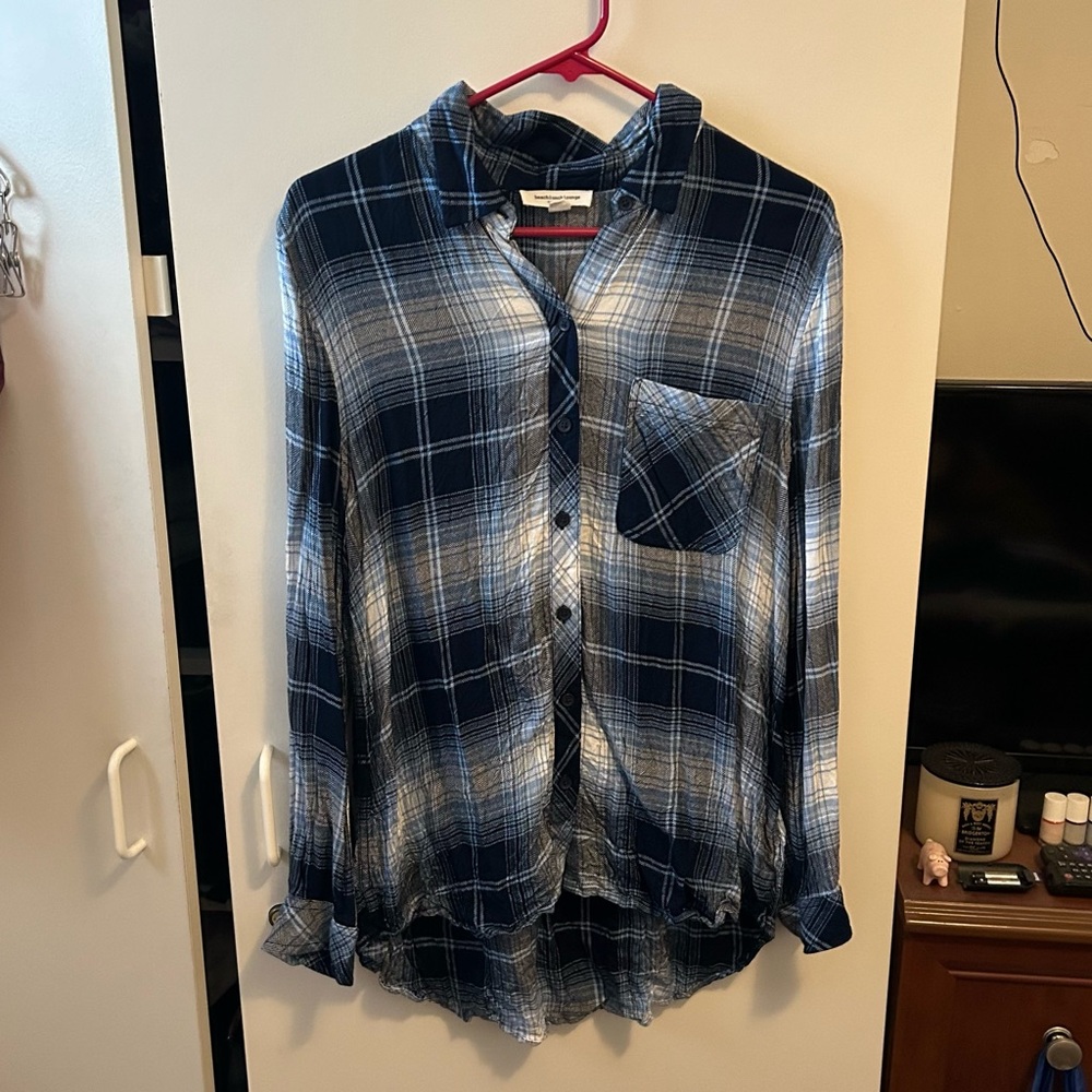 Beach Lunch Lounge Plaid Shirt